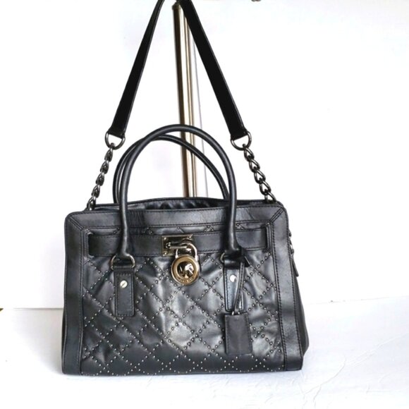 Michael Kors Micro-stud Hamilton Quilted Leather East West Satchel Shoul… - Picture 2 of 15